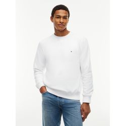 Tommy Hilfiger Herren Weiß Sweatshirt Aus Fleece, Gr. M - Bild 4