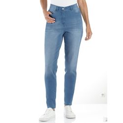 Damen High-waist-Jeans in Karottenform blue-bleached, Größe 28 - Bild 4