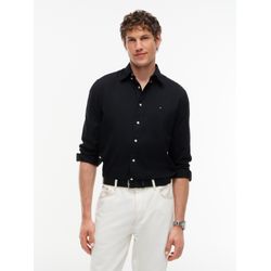 Tommy Hilfiger Herren Schwarz Langarmhemd "Core Flex Poplin Solid Regular Fit Shirt", Gr. Xl (54/56), N-Gr, Web, Obermaterial: 100% Baumwolle, Re... - Bild 8