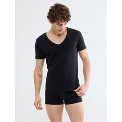 Sloggi Herren Schwarz Slg Base V-Neck Baumwolle XX-Large - Bild 4