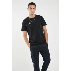 Hummel Herren Schwarz T-Shirt "Hmlgo 2.0 T-Shirt S/S" Mit Rundhalsausschnitt Aus Stretch-Jersey Gerader Abschluss erhältlich in Größe L (52)/M (48/50)/S (46)/XL (54)/XXL (56)/XXXL (58) von Baur - Bild 6