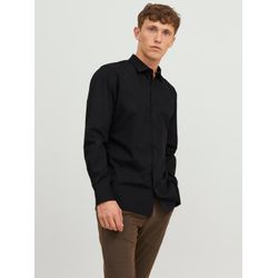 JACK & JONES Men’s Long Sleeve Shirt, Plain Cotton Button-Down Casual Shirt with Full Front Fastening and Classic Collar – Smart Casual Style, UK Sizes XS–XL - Bild 4