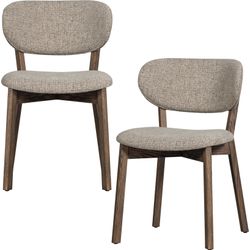 Woood Braun Braun Beige Esszimmerstuhl "Udar Mit Melange-Gewebe More Und Eichengestell H 82 Cm" (Set) 2 Stk.(Set 2 St) Strapazierfähiger Stoff Moderne Gestaltung von Baur - Image 3