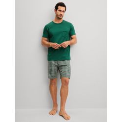 Calida Damen Grün Shorty "Relax Imprint 2", Gr. M (50), (Forest ), Single Jersey, Obermaterial: 100% Baumwolle, Bequem Kurz, V-Ausschnitt, Hom... - Bild 4