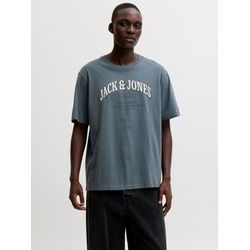 Jack & Jones Herren Blau T-Shirts, Gr. L - Bild 5