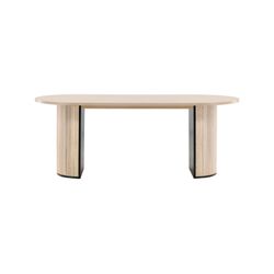 Venture Design Bianca Oval Esstisch, Weiß Gekalktes Furnier, 200X90 - Image 4