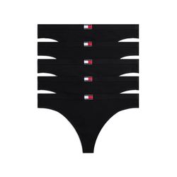 Tommy Hilfiger Underwear Damen Schwarz Schwarz Schwarz Schwarz Schwarz Tanga "5 Pack Flag Thong" Packung 5Er 5 Stk. Mit Logo von Baur - Bild 4