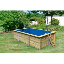Karibu Braun Rechteckpool "Malta Bxlxh: 530X353x124cm" 44 Mm Starke Kesseldruckimprägnierte Holzbohlen Aus Fichtenholz von Baur - Image 4
