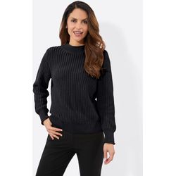 Schwarz Stehkragenpullover - Bild 5