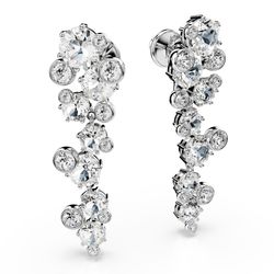 Swarovski Damen Silber Paar Ohrstecker "Schmuck Geschenk Constella Ohrringe", (Metallfarben, Kristallweiß, Kristallweiß), Ohrringe, Metall, Mit Sw... - Bild 5
