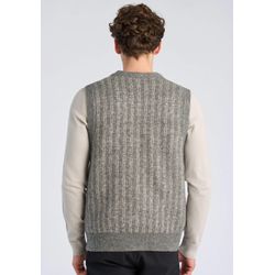 Lindbergh Herren Hellgrau Melange Strickjacken & Cardigans, Grau, Gr. L - Bild 4