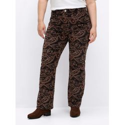 Braun-Bedruckt Samthose - Bild 5