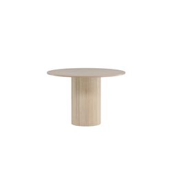 Venture Home  Schwarz Weiß Weißgewaschen Weißgewaschen Esstisch "Bianca Runder Esstisch Ø 110 Cm" Esszimmertisch Mdf Holzfurnier-Optik Rund Modern Urban von Baur - Image 4