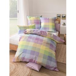 Wäschepur Unisex Bettwäsche Rosé-Bleu-Kariert, Größe 80X80/135X200 Cm - Bild 3