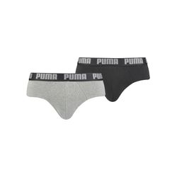 Puma, Herren, Unterhosen, Basic Brief, Grau, Schwarz, (2er Pack, S) - Bild 5