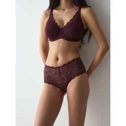 Triumph Damen Braun Slip "Amourette Maxi", Gr. 40, (Claret), Microfaser, Obermaterial: 83% Polyamid, 17% Elasthan, Unterhosen Slip, Stretch-Spitze - Bild 5