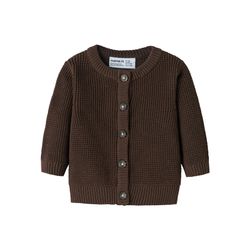 Name It Mädchen Braun Strickjacke "Nbnbubba Ls Knit Card Noos", Gr. 80, (French Roast), Strick, Obermaterial: 100% Baumwolle, Unifarben, Regular F... - Bild 3