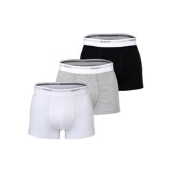 Gant Herren Schwarz/Weiß/Grau Boxershorts "Boxershort 3Er Pack", Gr. L, Bunt (, ), Obermaterial: 95% Baumwolle Co. 5% Elasthan El., Unterhosen - Bild 10