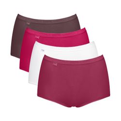 Sloggi Damen Rosa/Braun 4P Basic Plus Maxi Panty Baumwolle 46 - Bild 5