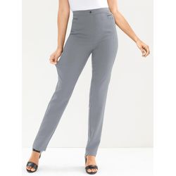 Damen Bengalinhose mit Zierreißverschlüssen grau, Größe 48 - Bild 3