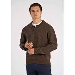 Lindbergh Pullover Herren Leinen Dunkelbraun L - Bild 5
