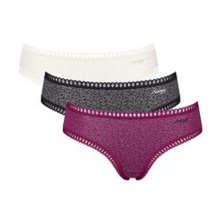 Sloggi Damen Rosa/Schwarz 3P Go Crush Hipster Briefs Baumwolle X-Large - Bild 4