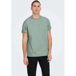 Only & Sons Herren Grün T-Shirt "Onsfred Life Rlx Ss Tee Noos", Gr. Xxl, (Chinois ), Single Jersey, Obermaterial: 100% Baumwolle, Unifarben, B... - Bild 6