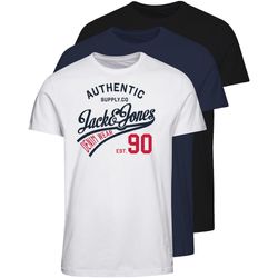 Jack & Jones, Herren, Shirts, Ethan, Mehrfarbig, Weiss, Schwarz, (L) - Bild 9