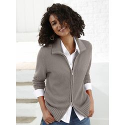 Taupe-Meliert Strickjacke - Bild 3