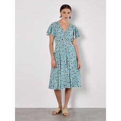 VAN GRAAF Apricot Damen Blau Minikleid Viskose Größe 34 - Bild 4
