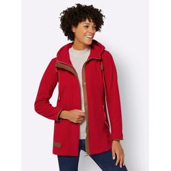 Rot Kapuzenfleecejacke - Bild 6
