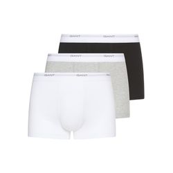 Gant Herren Schwarz/Weiß Trunk "Core Trunk 3-Pack", Gr. Xxl, 3 Stk., - (, Weiß), Jersey, Obermaterial: 95% Baumwolle, 5% Elasthan, Eng, Unter... - Bild 6