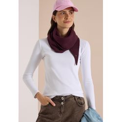 Cecil Damen O_small Knit Triangle, Berry Red - Image 4