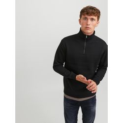 Jack & Jones Herren Schwarz Sweatshirt 1/2 Zip Bradley - Bild 8