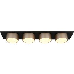 Led Deckenleuchte Wohnraumleuchte Metall Anthrazit Champagner 4-flammig L 86 Cm - Bild 5