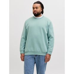 Jack & Jones Plussize Herren Blu Sweatshirt "Jjebradley Sweat Crew Noos Pls", Gr. 4XL, Mineral Blau, Angeraute Sweatware, Obermaterial: 65% Polyester, 35% Baumwolle, Jack &... - Bild 3