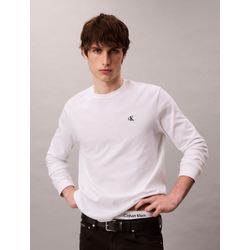 Calvin Klein Jeans Herren Weiß Longsleeve Easy Lv04rd247g Regular Fit - Bild 2