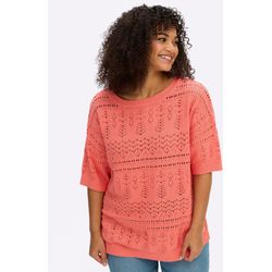 Sheego Damen Koralle Kurzarmpullover - Bild 4