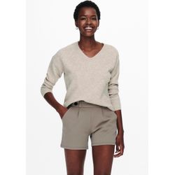 Only Onlcamilla V-Neck L/S Pullover Knt, Pumice Stone/Melange - Bild 8