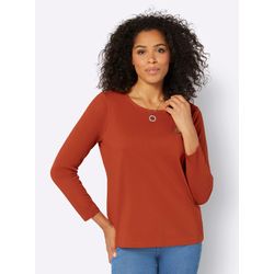 Sheego Damen Rostrot Longsleeve - Bild 4