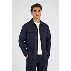 Hemden Lindbergh Herren Dunkelblau Relaxed Fit Hemdjacke Einfarbig - Bild 3