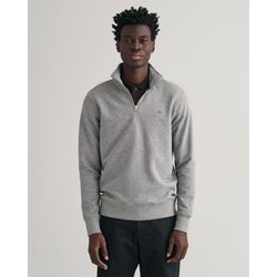 Hemden Gant Herren Grau Shield Regular Fit Sweatshirt Zip Melange - Bild 6