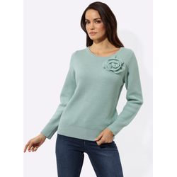 Kalkmint Langarm-Pullover - Bild 3