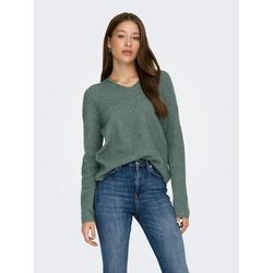 Only Damen Grau Pullover Mit V-Ausschnitt Aus Strick Für Camilla - Bild 5