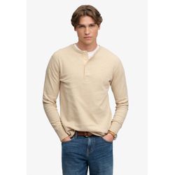 Superdry Beige Langarmshirt Slub Waffle Grandad - Bild 2