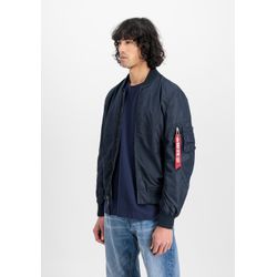 Alpha Industries Herren Blau Bomberjacke "Ma-1 Tt Light Slim", Gr. S, (Rep.), Shell: 100% Nylon. Lining: 100% Nylon, Jacken Bomberjacke - Bild 4