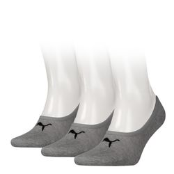 Puma Unisex Grigio Füßlinge "Puma Footie 3P", Herren, Gr. 39-42, Grau (Middle Grau Melange), Baumwollmischung, Elastisch, Socken, Noshow Socks, Atmungsakt... - Bild 5