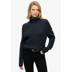 Superdry Damen Blau Pullover Mit Rollkragen - Bild 2