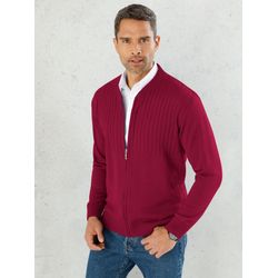 Herren Strickjacke dunkelrot, Größe 50 - Bild 3