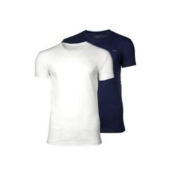 Gant Herren 2P Basic Crew Neck T-Shirt Weiß/Marine Baumwolle Medium - Bild 4